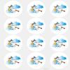 12 -Baby Shower Stork Edible Cupcake Toppers - D6814 view 2
