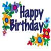 12 -Floral Happy Birthday Edible Cupcake Toppers - D6356 view 1