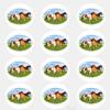 12 -Horses in the Pasture Edible Cupcake Toppers view 2
