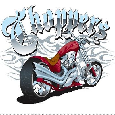 12 - Choppers Motorcycle Biker Edible Cupcake Toppers - D1400