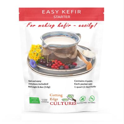 Cutting Edge Cultures Easy Kefir Starter Culture, 4 Pack, 20g