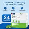 TCS Fresh Denture Cleaner  Professional Strength Concentrated Cleanser Mint Powder for Dental Cleaning  For Dentures, Night Guards, Aligners & Retainer Cleaner  24 Packets (6 Month Supply) view 4