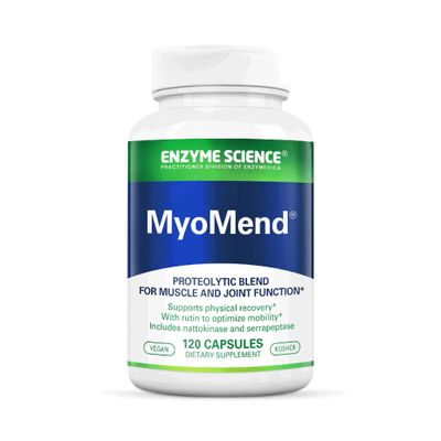 Enzyme Science Myomend  Joint Support Supplement  Formulated with Bromelain, Rutin, Nattokinase and Serrapeptase  Enzyme Health Supplement  Vegan and Kosher - 120 Capsules