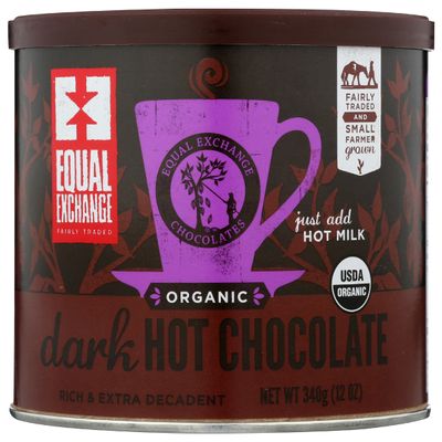 Equal Exchange Organic Dark Hot Chocolate, 12 Ounce
