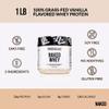 NAKED Vanilla Whey Protein 1Lb, Only 3 Ingredients, All Natural Grass Fed Whey Protein Powder + Vanilla + Coconut Sugar- GMO-Free, Soy Free, Gluten Free. Aid Muscle Growth, 12 Servings view 3