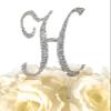 Fully Covered in Crystal Monogram Wedding Cake Topper Letter - Letter H view 1
