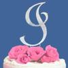 Fully Covered in Crystal Monogram Wedding Cake Topper Letter - Letter I view 1