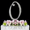 1 X Fully Covered in Crystal Monogram Wedding Cake Topper Letter - Letter O view 1