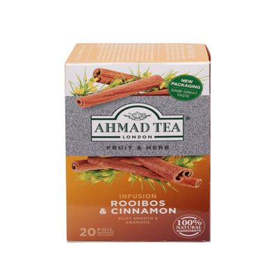 Ahmad Tea Tea Infusion, Rooibos & Cinnamon, 30G, 20 Count