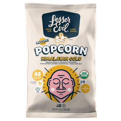 LesserEvil Himalayan Gold Organic Popcorn, 4.6 Oz