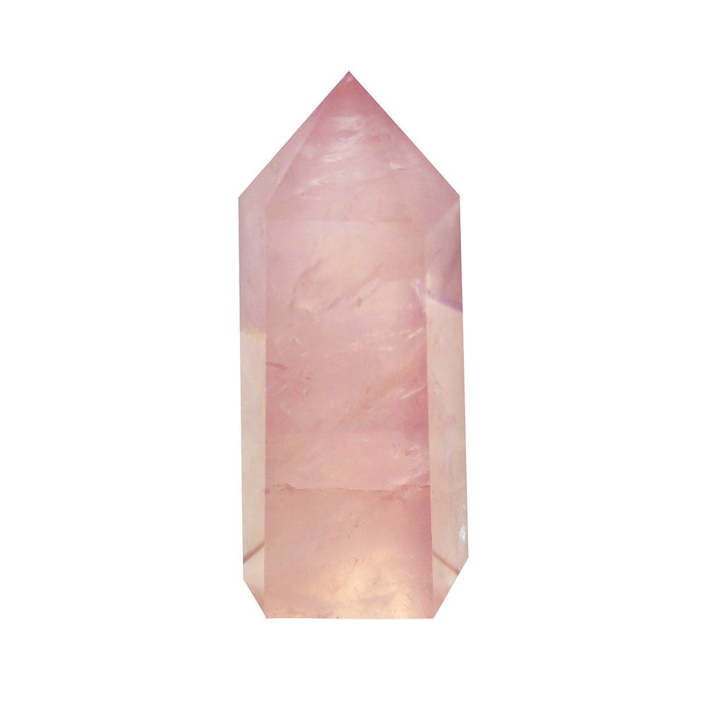 Mina Heal Healing Crystal Wands Point Faceted Prism Bars for Reiki Chakra Meditation Therapy Deco, Crystals for Beginners, Ornaments for Home (Rose Quartz)