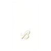 Caspari White Pearl Paper Linen Guest Towels, Monogram Initial B, Pack of 24 view 1