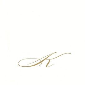 Caspari White Pearl Paper Linen Guest Towels, Monogram Initial K, Pack of 24