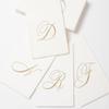 Caspari White Pearl Paper Linen Guest Towels, Monogram Initial P, Pack of 24 view 3