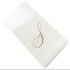 Caspari White Pearl Paper Linen Guest Towels, Monogram Initial S, Pack of 24 view 4