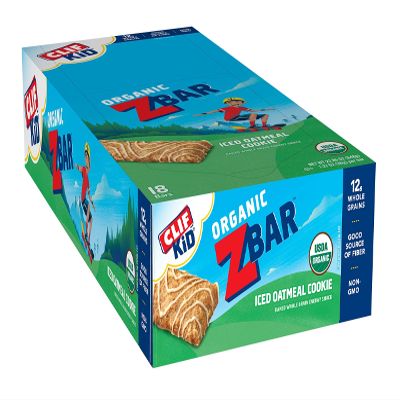 CLIF KID ZBAR - Organic Granola Bars - Iced Oatmeal Cookie - Non-GMO - Organic -Lunch Box Snacks (1.27 Ounce Energy Bars, 18 Count)
