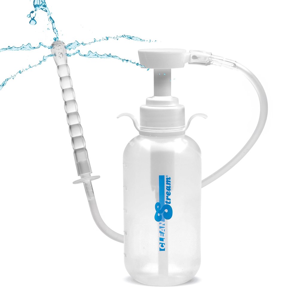 Cleanstream Pump Action Enema Bottle with Flexible Nozzle and SyringeStyle Handle, 300 mL Capacity, Silicone Material, Easy SelfCleansing Douche System for Controlled Personal Care