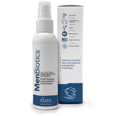 SIANI MenBiotics -Topical Skin Cleansing, Probiotic Body Care for Men of All Ages. 4oz -Hypoallergenic, Non-Medicinal, Vegan, 100% Natural Live Probiotic, External + Internal Use, Totally Safe.