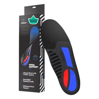 Spenco Total Support Max Shoe Insoles(FSA&HSA Eligible)Orthotic Metatarsal Arch Support Inserts, Absorbs Shock,Reduces Over-Pronation,Conforms to Foot Contours, Deep Heel Cup Women's 7-8.5/Men's 6-7.5