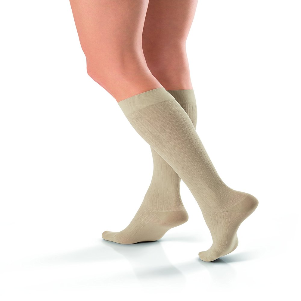 Jobst soSoft Women Brocade Knee Highs 15-20mmHg, M, Sand