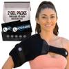 ActiveWrap Shoulder Ice Pack Wrap, With 2 Reusable Heat & Ice Packs for Shoulder Pain Relief, Rotator Cuff Cold Therapy, Adjustable Compression Straps, Post-surgery Must-have, Small/Medium view 1
