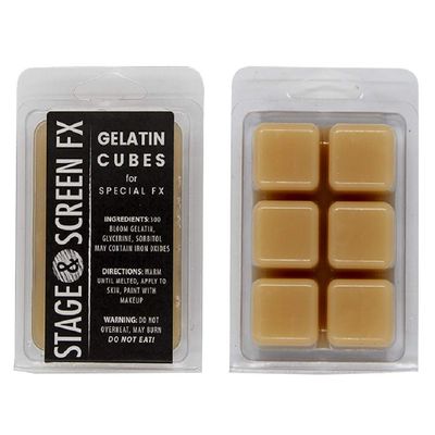 Professional FX Gelatin Cubes 4 oz. FLESHTONE - Translucent- Special Effects, FX Makeup, Scars, Prosthetics EASY!