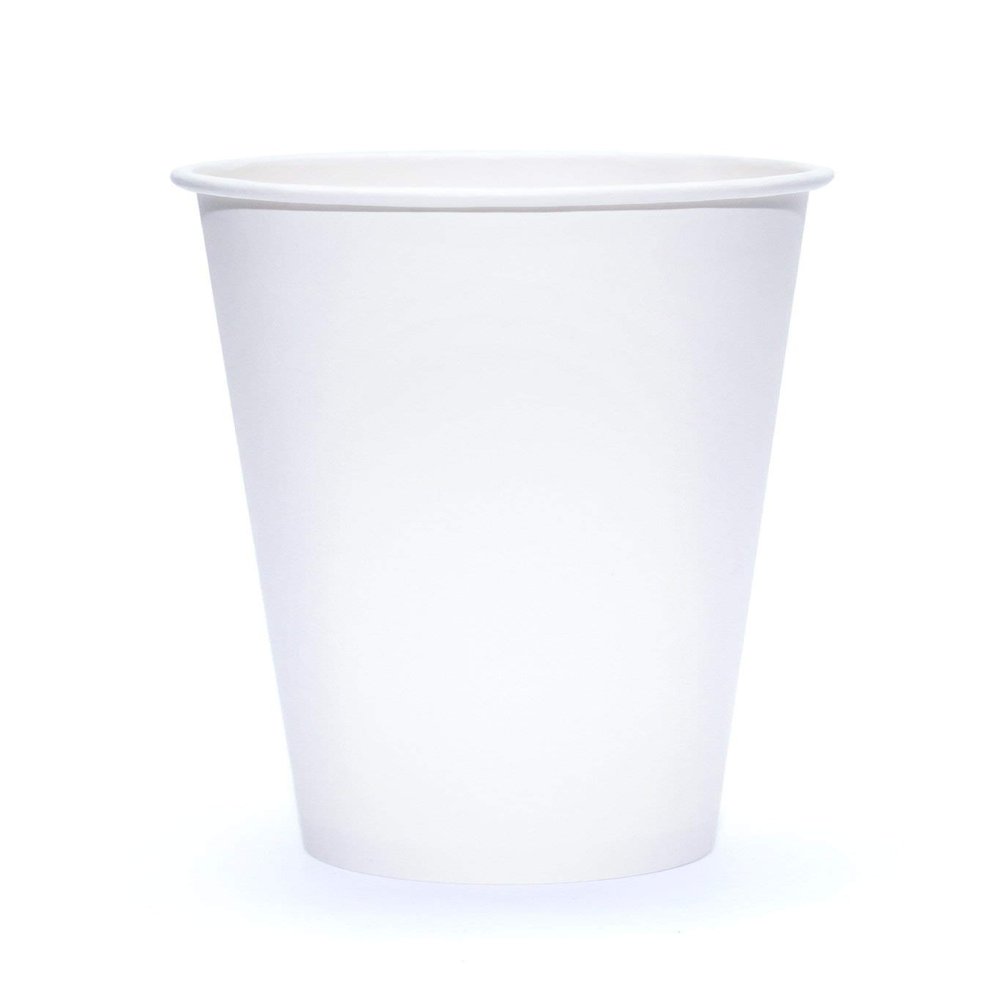 EcoQuality 20 Ounce White Disposable Paper Hot Cups - DrinkWare on the Go - 100 Count
