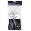 (2 Pack) Silver Plastic Forks with Black Handles, 12-ct. Packs view 1