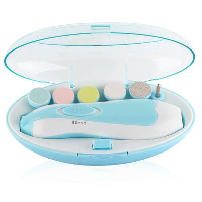 Baby Nail File, Newforshop Portable Versatile Safe Baby Nail Clippers for Newborn or Toddler Toes and Fingernails Easy-to-Use One-Button Activation Multiple Speeds