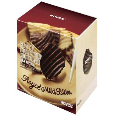 ROYCE' Potatochip Chocolate "Mild Bitter" - Sweet and Salty Snack | Dark Chocolate Coated Crispy Potato Chips| Gourmet Snack for Gifting & Indulging | Japanese Chocolate from Hokkaido (1 Oz)