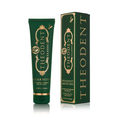 Theodent Classic with Rennou: Fluoride-Free Theobromine Toothpaste for Proven Remineralization, Sensitivity Relief & Natural Whitening, Spearmint (3.4 Ounces, 96.4 Grams)