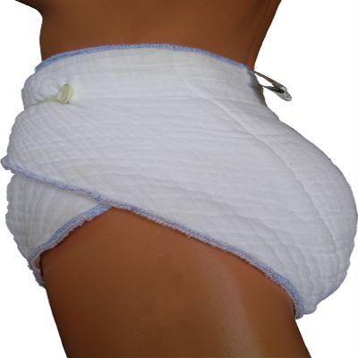 Cotton Birdseye Contour Diaper 4x8x4 - Large