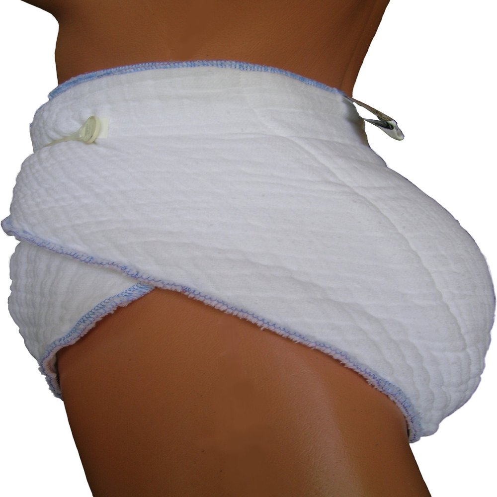 Cotton Birdseye Contour Diaper 4x8x4 - Large