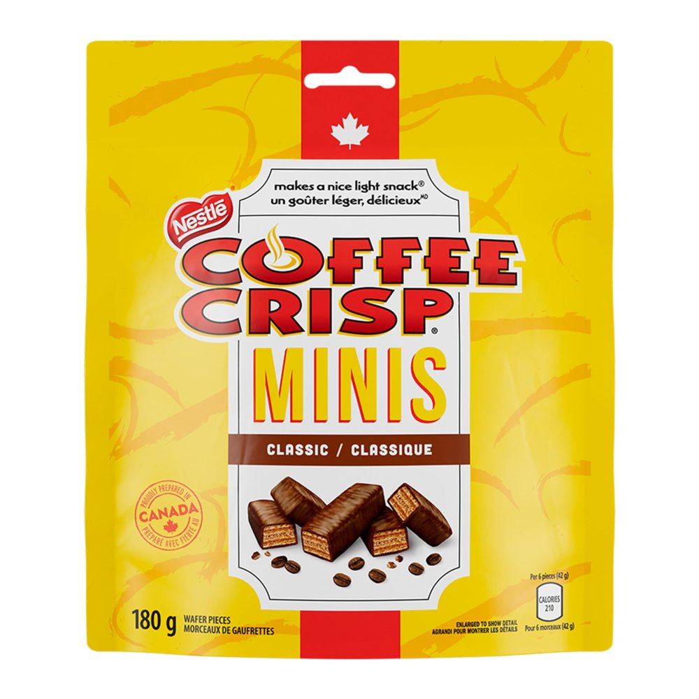 COFFEE CRISP Minis, 180g/6.3 oz