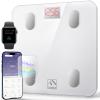 FITINDEX Smart Scale for Body Weight, FSA&HSA Eligible, Scale with BMI, Body Fat, Muscle Mass, Bluetooth,13 Body Composition Analyzer, Sync APP, Digital Bathroom, 400lb, White view 1