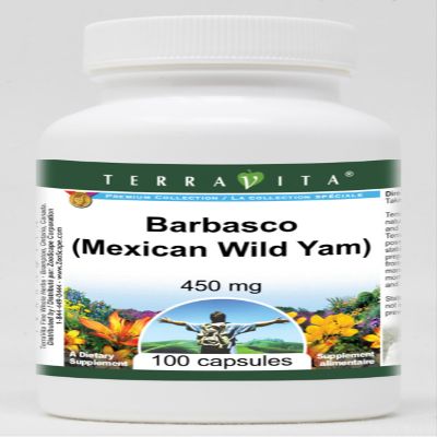 Barbasco (Mexican Wild Yam) - 450 mg (100 Capsules, ZIN: 519117) - 3 Pack