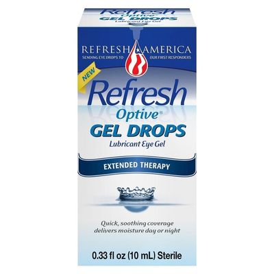 Refresh Optive Gel Drops 0.33 Fl Oz (10 mL) Per Bottle - 2 Bottles