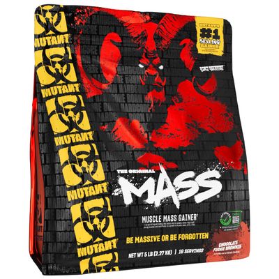 Mutant Mass Weight Gainer Protein Powder - High Calorie Protein for Lean Mass, Muscle Build, & Bulking - 5 Pound - Chocolate Fudge Brownie