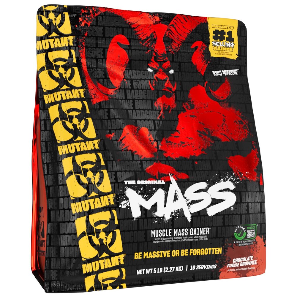 Mutant Mass Weight Gainer Protein Powder - High Calorie Protein for Lean Mass, Muscle Build, & Bulking - 5 Pound - Chocolate Fudge Brownie