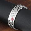 Lam Hub Fong 8.5 Inches Free Engraving Emergency Medical Alert ID Bracelets For Men Titanium Steel Life Medical Alert Bracelets For Adults view 2
