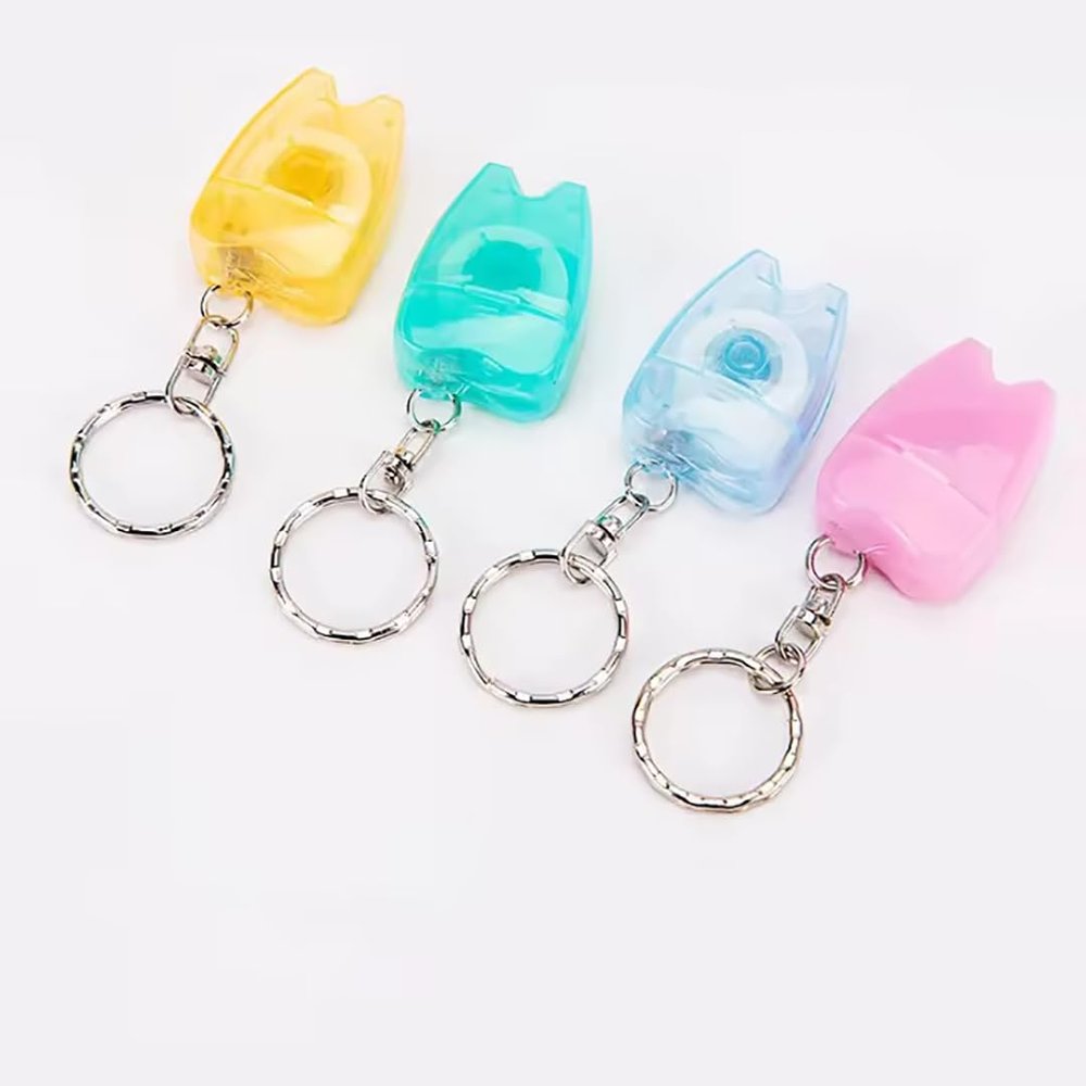 10pcs/Set Dental Floss Tooth Keychain/Dental Gift Tooth Keychain Floss Colorful
