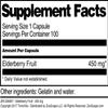 Elderberry Fruit - 450 mg (100 Capsules, ZIN: 520027) - 3 Pack view 4