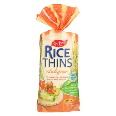 Real Foods Wholegrain Rice Thins - Case of 6 - 5.3 oz.