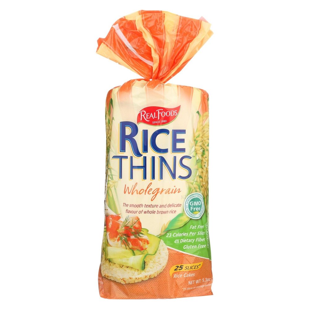Real Foods Wholegrain Rice Thins - Case of 6 - 5.3 oz.