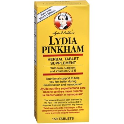 Lydia Pinkham Nutritional support for women - Lydia Pinkham Herbal Tablets, Helps You Feel Better During Menstruation and Menopause- 150 Tablets