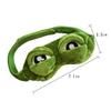 Aisa 3D Frog Cute Cartoon Design Sleeping Eye Blinder Travel Office Snap Soft Plush Eye Mask Green view 2