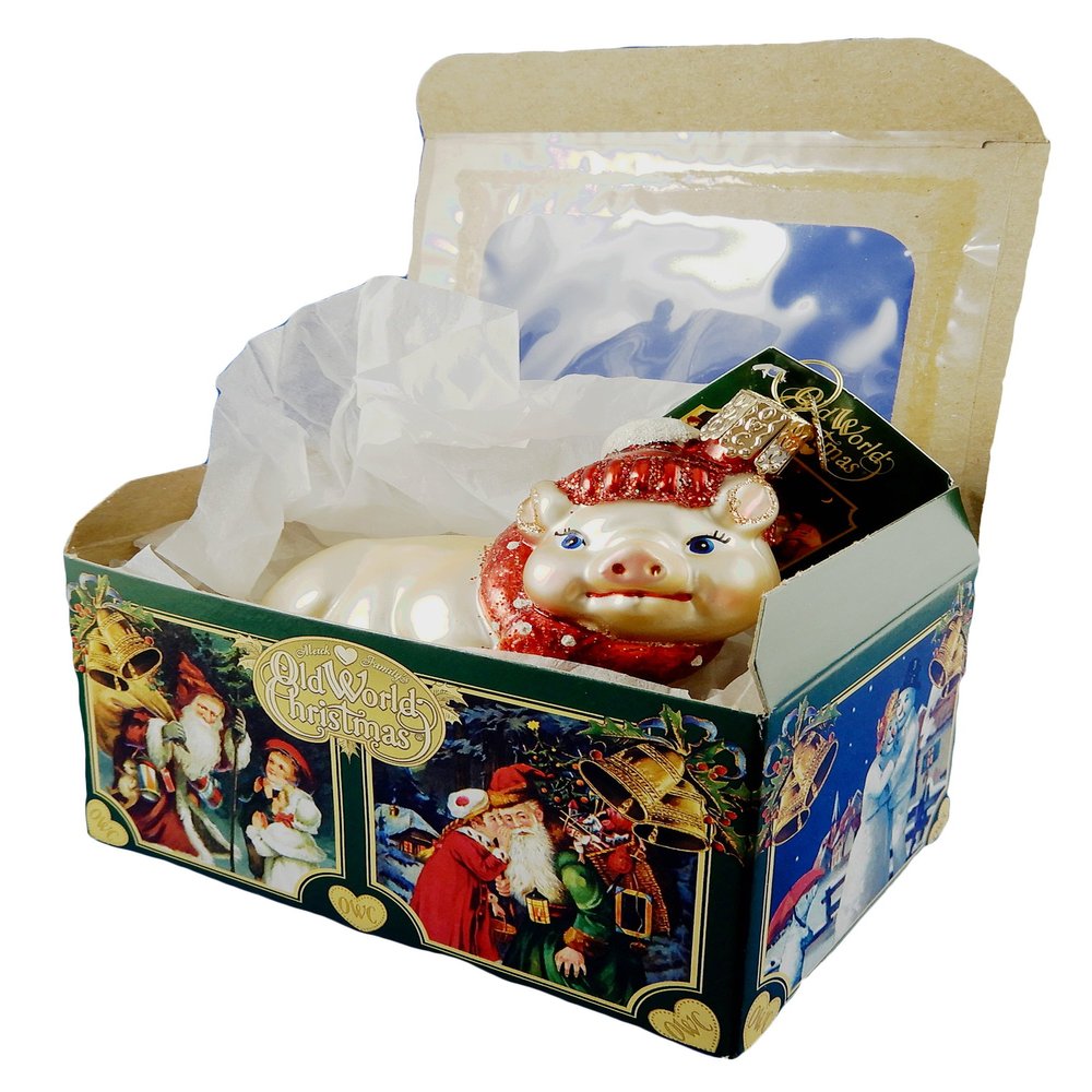 10 Old World Christmas Small Gift Cardboard Boxes 14036