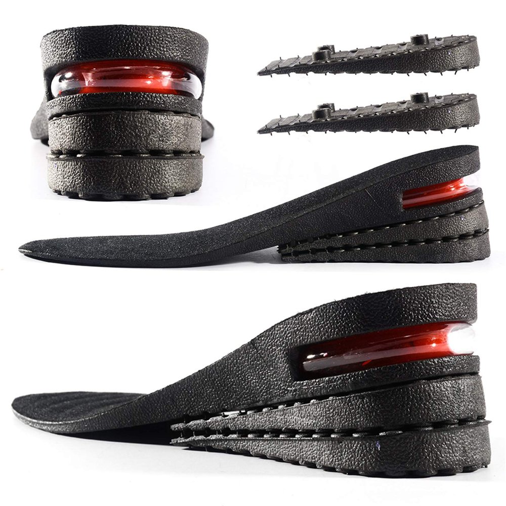 Height Increase Insole 3-Layer Air Cushion Heel Insert Lift Shoes Insole for Men and Women Invisible Elevator Adjustable Insoles