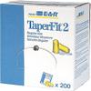 3M Ear Plugs, 200/Box, E-A-R TaperFit2 312-1219, Uncorded, Disposable, Foam, NRR 32, For Drilling, Grinding, Machining, Sawing, Sanding, Welding, 1 Pair/Poly Bag view 2