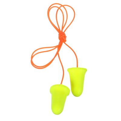 3M Ear Plugs, 200 Pairs/Box, E-A-Rsoft FX 312-1260, Corded, Disposable Foam Earplugs, Noise Reduction Rating NRR 33, Drilling, Grinding, Machining, Sawing, Sanding, Welding, 1 Pair per Poly Bag